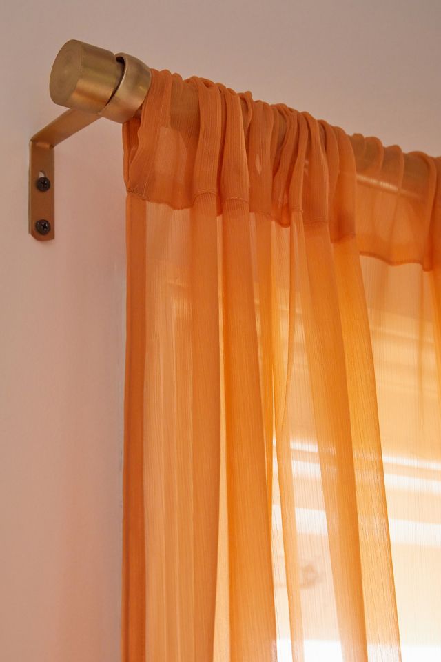 Orange Chiffon Curtain | Urban Outfitters UK