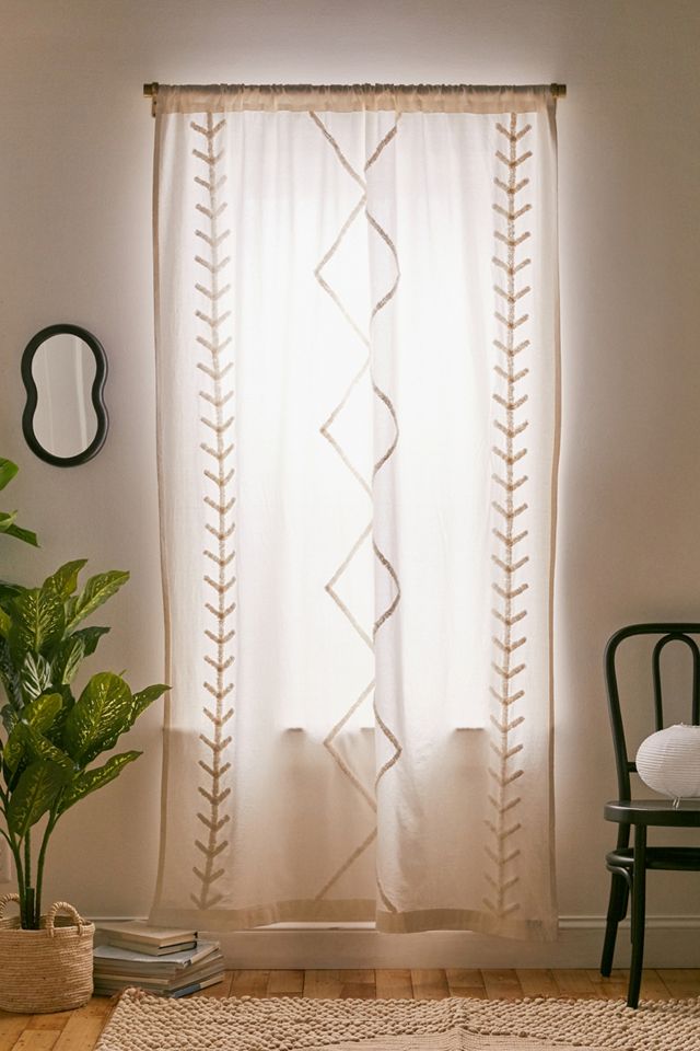 Hurley White Tufted Curtain #1