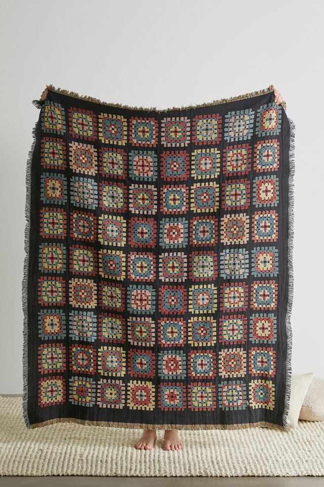 Coperta all'Uncinetto con Stampa Nonna #1