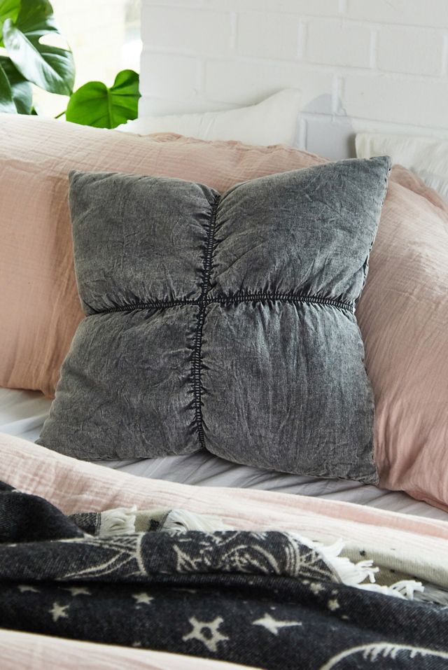 Charcoal Acid Wash Pinched Cushion Urban Outfitters UK