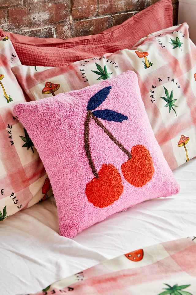 Cherry Tufted Cushion | Urban Outfitters UK