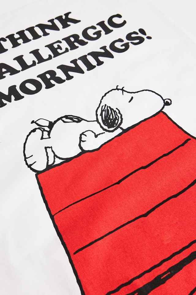 Snoopy Ich Glaube Ich Bin Allergisch Gegen Morgen Geschirrtuch #1
