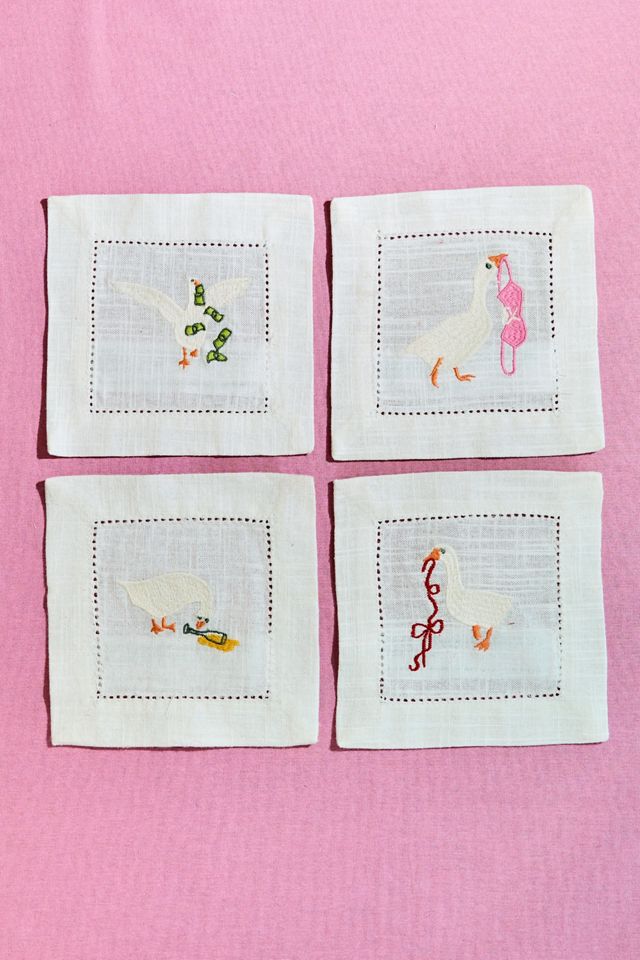 Kit de 4 serviettes de cocktail Silly Goose #2