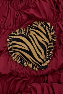 Tiger Heart Ruffle Cushion