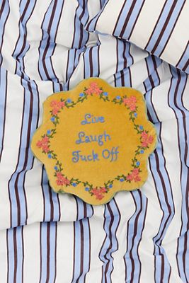Mustard Live Laugh F*ck Off Cushion