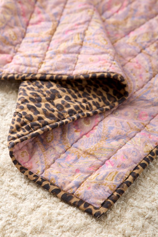 Leopard & Paisley Throw #1