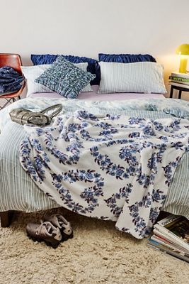 Coperta Sherpa a Cuore Floreale