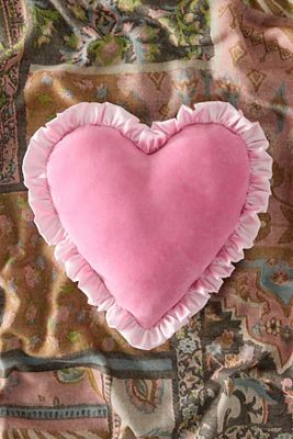 Pink Heart Velvet Mini Cushion 