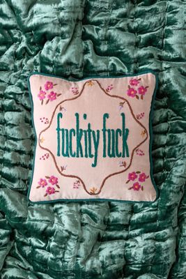 Cuscino di Velluto Pink F*ckity F*ck