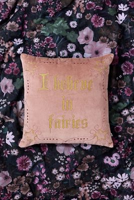 Pink I Believe in Fairies Cushion