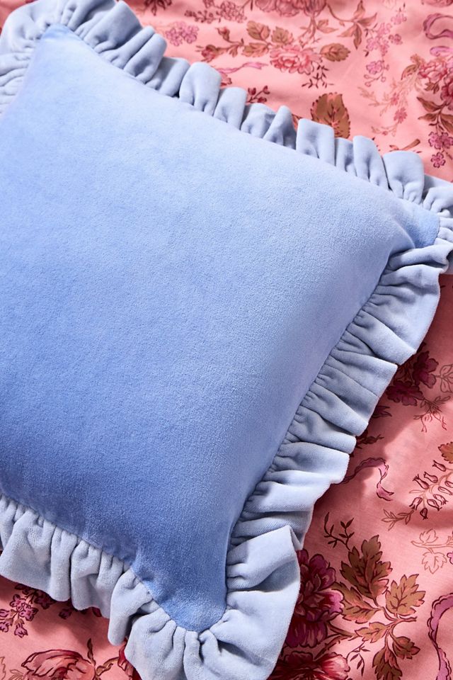 Blue Ruffle Cushion #1