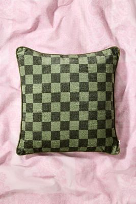 Green Checkerboard Cushion