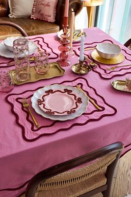 Pink Wiggle Placemats 4-Pack