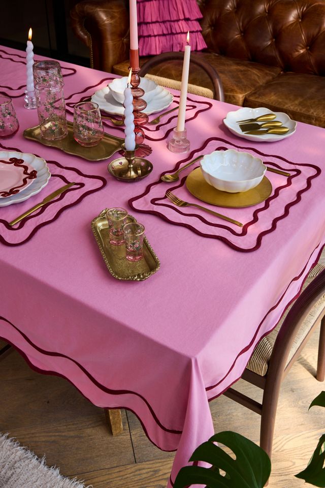 Pink Wiggle Tablecloth #1