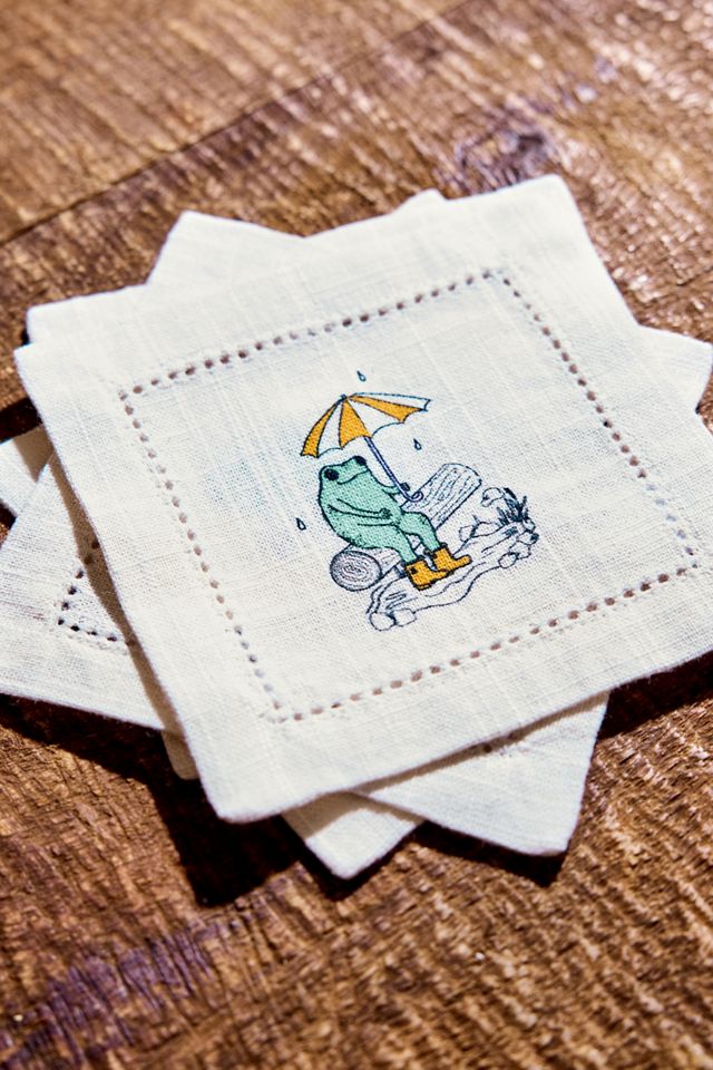 Silly Frog Cocktail Napkins 4-Pack #1