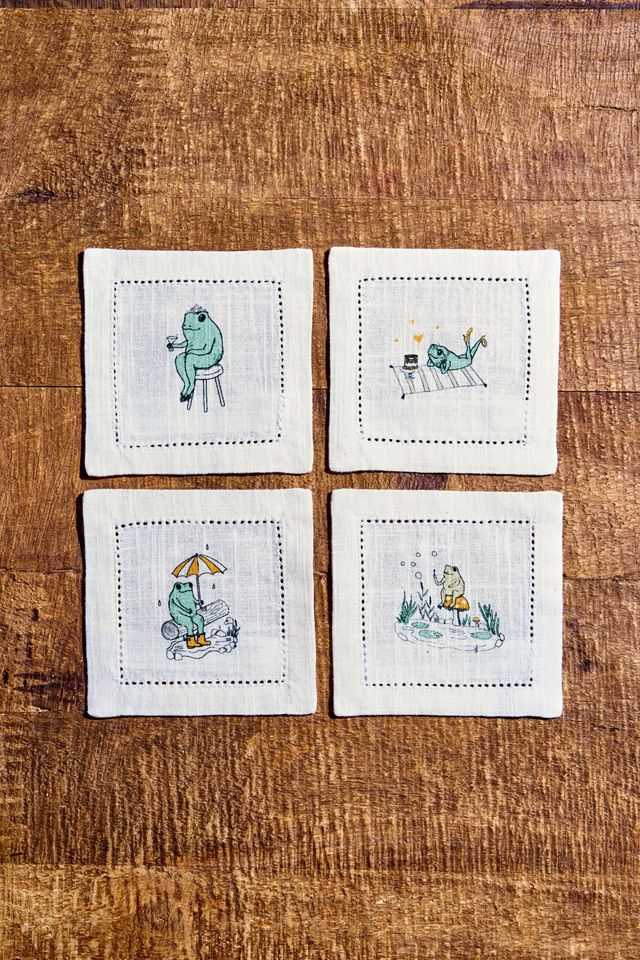 Silly Frog Cocktail Napkins 4-Pack #2