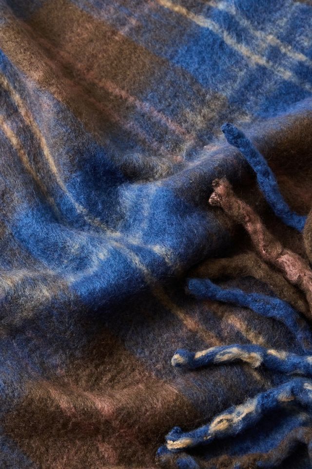 Blue Check Cosy Throw #1
