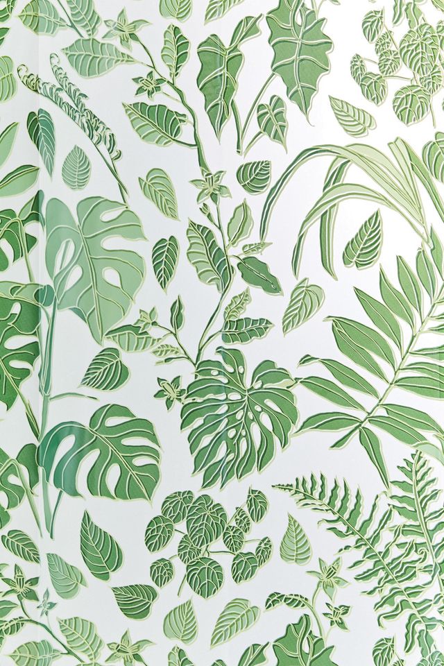 Jungle Leaf Shower Curtain #1