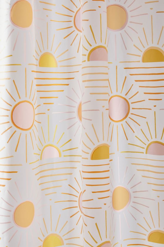Sun Icon PEVA Shower Curtain Urban Outfitters UK