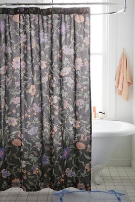 Rideau de douche Ella Vine couleur charbon