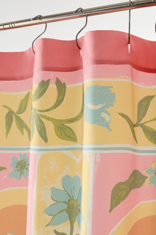 Rideau de douche Aria Folk Orange #1