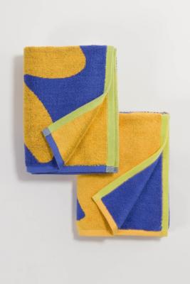 BAGGU Sunflower Hand Towels 2-Pack - Blue ALL at Urban Outfitters
