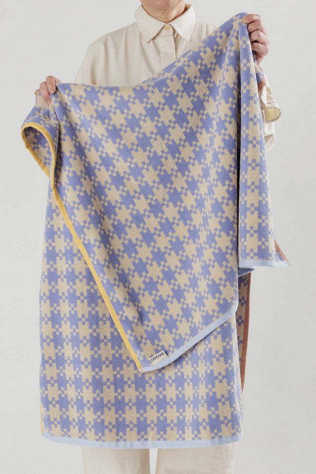 BAGGU Pixel Gingham Bath Towel #1
