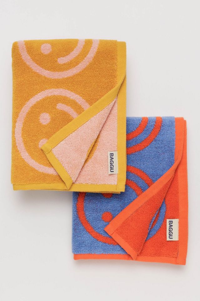 BAGGU Poppy Happy Mix Hand Towels 2-Pack | Urban Outfitters UK