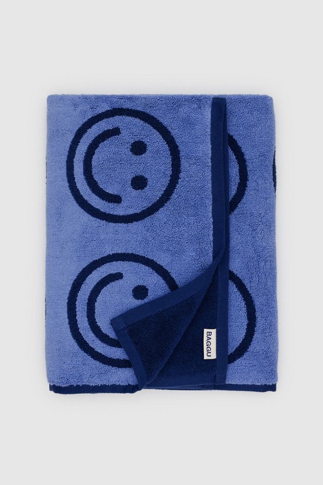 BAGGU Asciugamano da Bagno Blue Happy