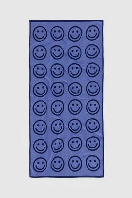 BAGGU Blaues Happy Bad Handtuch
