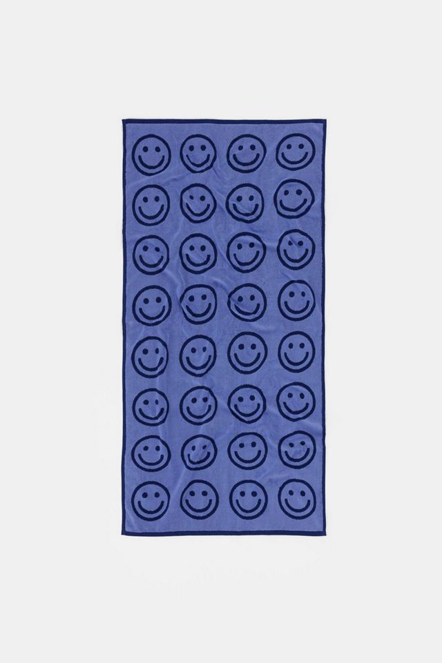 BAGGU Blue Happy Bath Towel #2