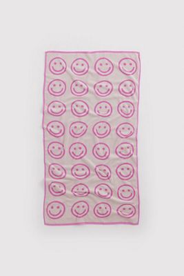 BAGGU Pink Happy Bath Towel