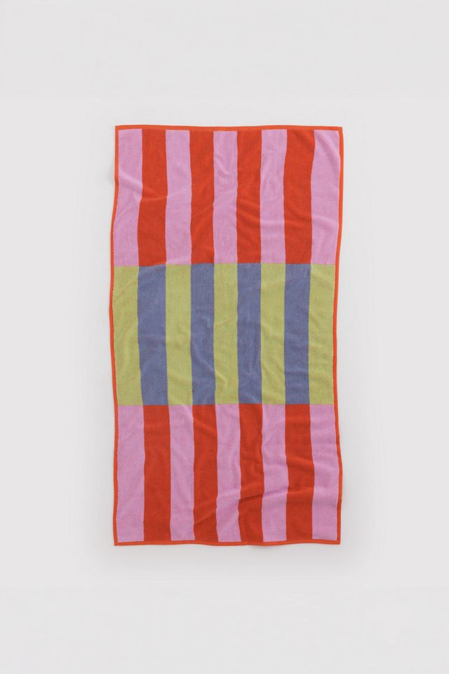 BAGGU Pool Striped Bath Towel #1