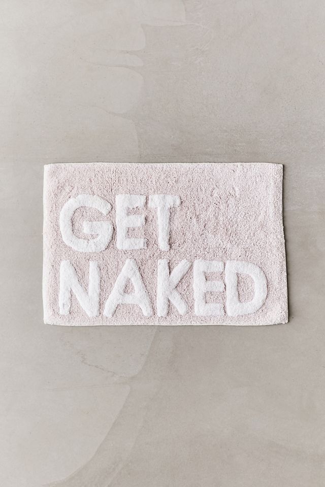 Get Naked Rosa & Weiß Badematte #1