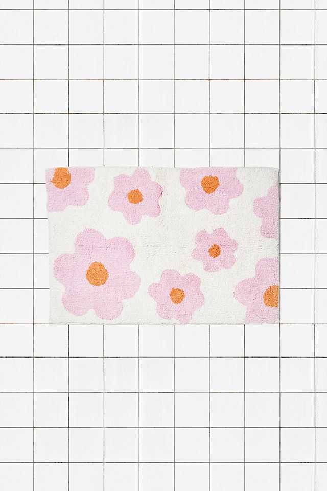 undefined | Pink Daisy Bathmat