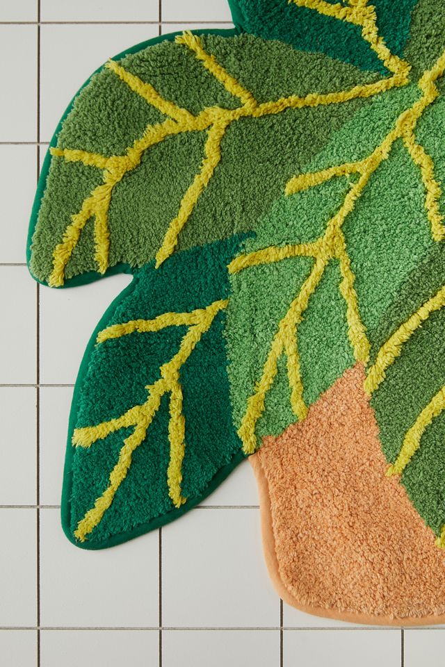 Green Planter Bath Mat #1