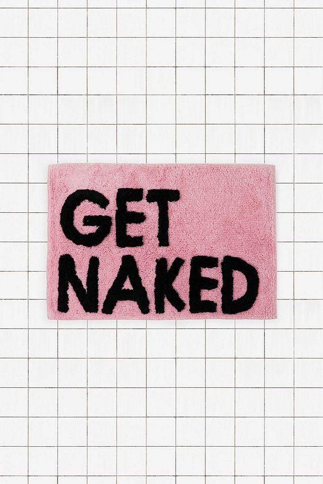 Get Naked Pink & Black Bath Mat