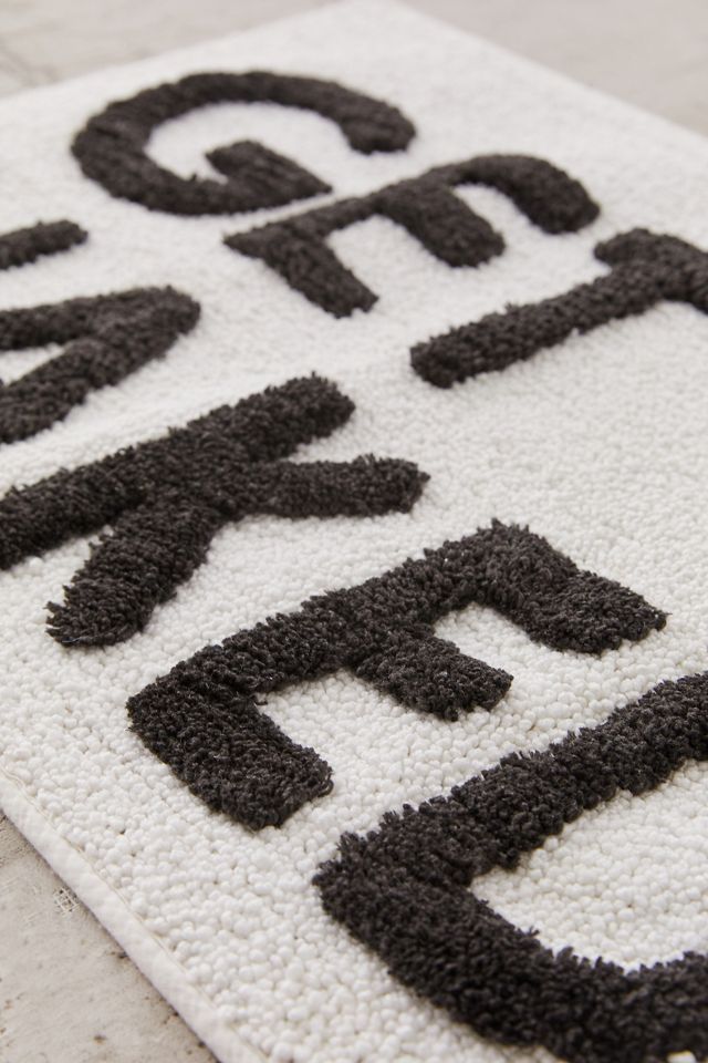 Get Naked Black & White Bath Mat #2