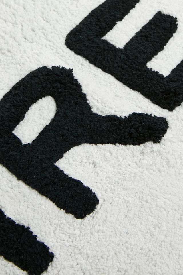 Tapis de bain fatigué noir et blanc #1