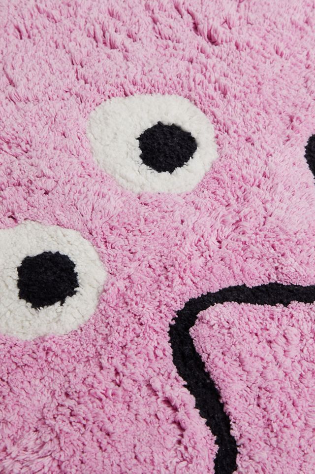 Lilac Uncertain Face Bath Mat  #1