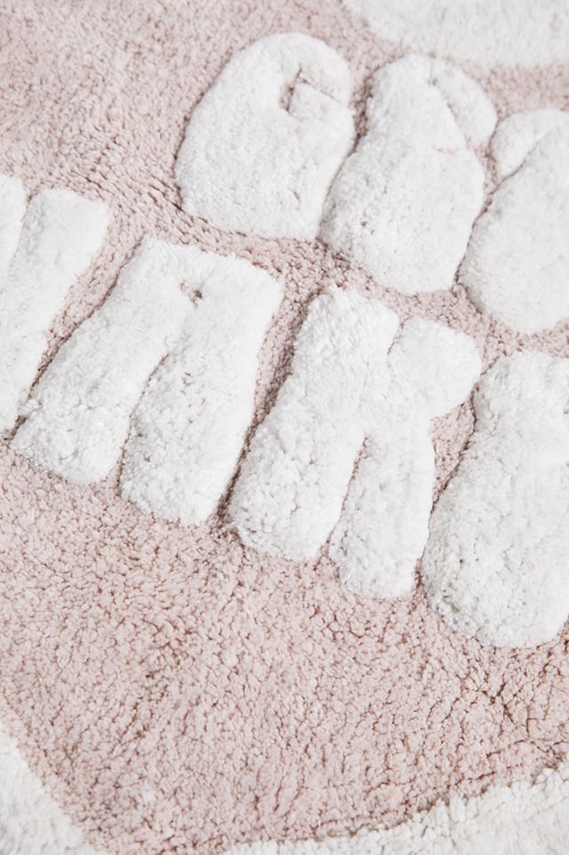 Tapis de bain Get Naked cœur rose et blanc #1