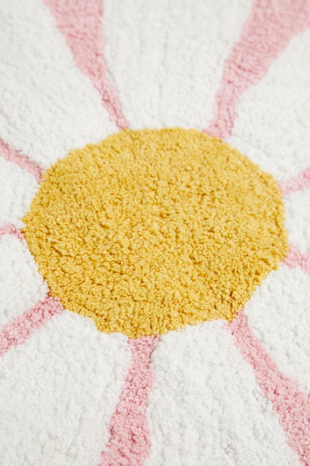 Pink Daisy Bath Mat  #1