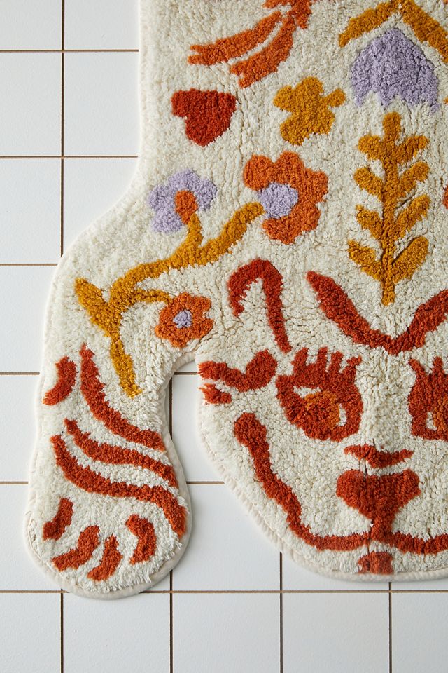 Ornate Orange Tiger Bath Mat | Urban Outfitters UK