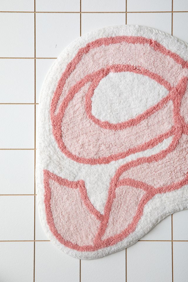 Pink Bow Bath Mat #3