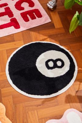 Black 8 Ball 2x2 Rug | Urban Outfitters UK