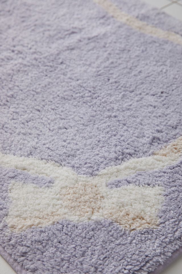 Tapis de bain à nœuds lacés lilas #2