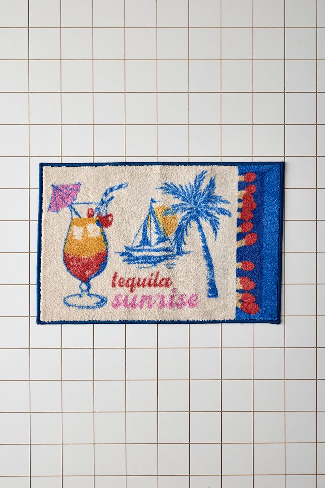 Tequila Sunrise Bath Mat #1
