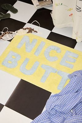 Yellow & Blue Nice Butt Bath Mat