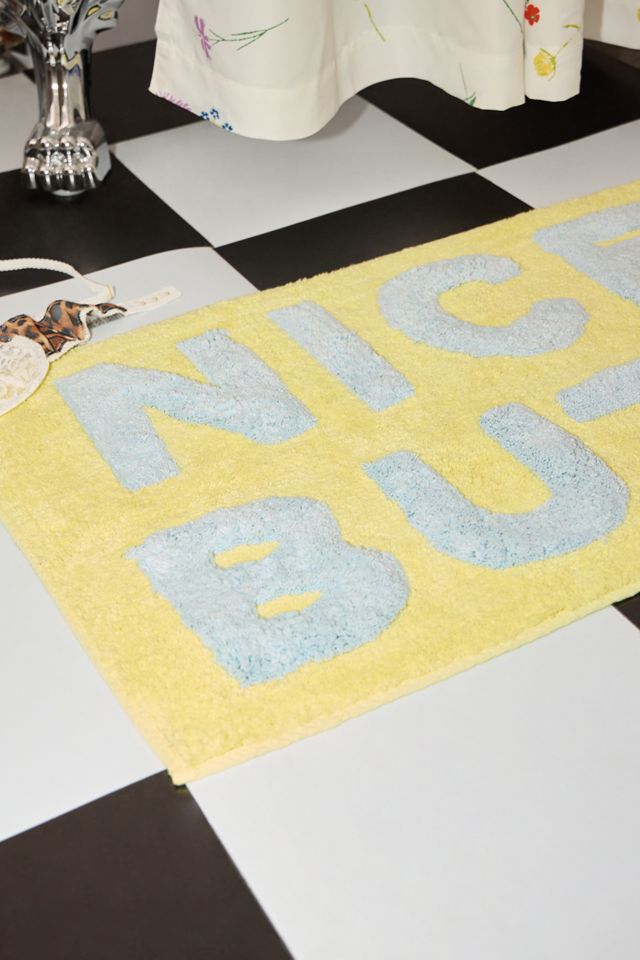 Yellow & Blue Nice Butt Bath Mat #2