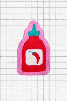 Hot Sauce Bath Mat - Red ALL at Urban Outfitters